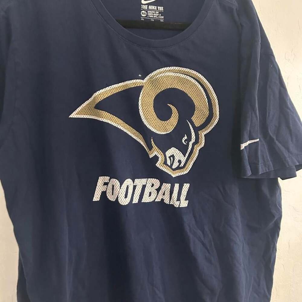 Nike Los Angeles Rams NFL T-Shirt XXL Navy Blue Football Tee